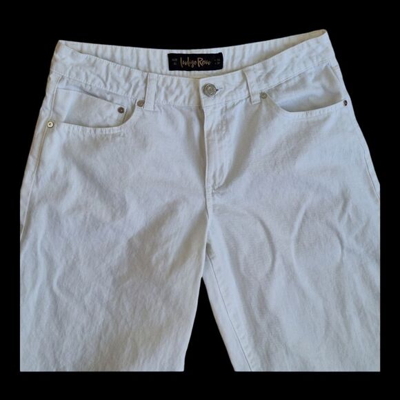 Indigo Rein White Denim Loose-Fit Jeans Wide Leg Cotton Juniors size 13 Mid Rise - Picture 13 of 16